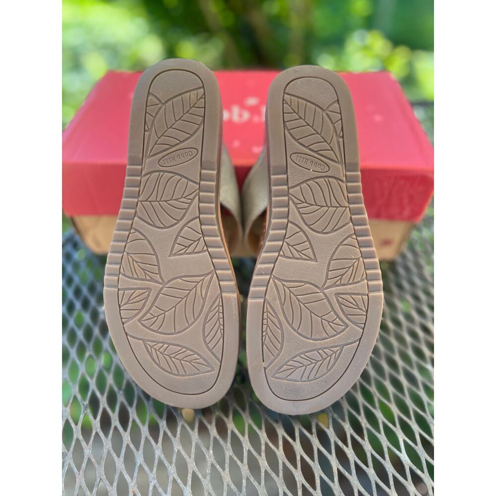 Cobb Hill May Sage Green Slides Womens Cork Footbed Leather Sz 7 NEW! - Picture 6 of 8